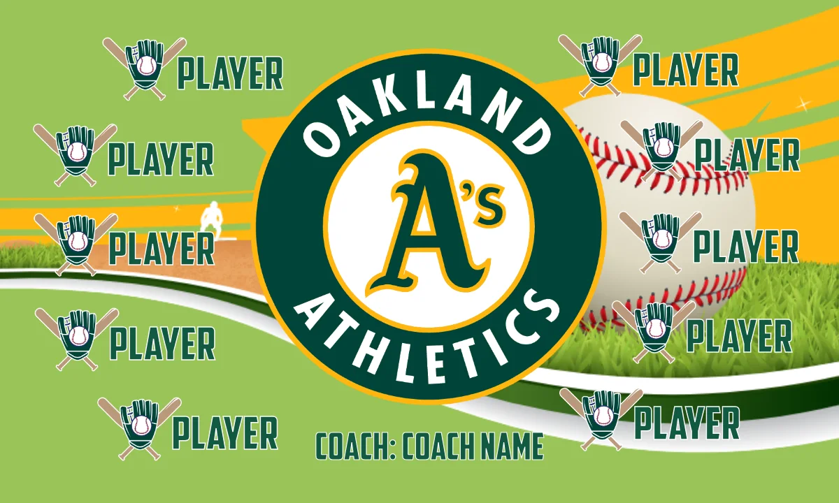 Oakland Athletics Baseball Banner-softball-dugout-banners-picture