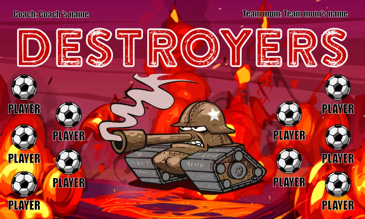 Destroyers 2 Soccer Banner-soccer-banner-stand-pvc-picture
