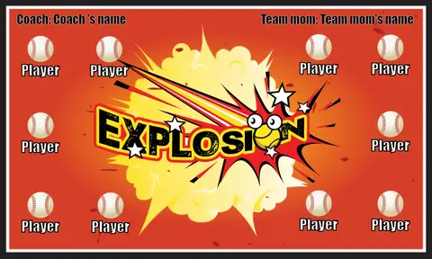 Explosion Softball Banner
