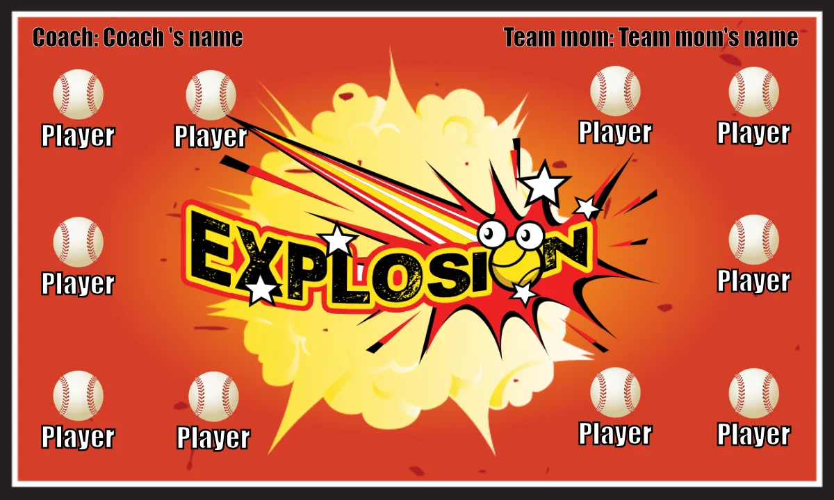 Explosion Softball Banner