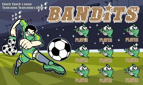 Bandits 5 Soccer Banner-soccer-field-banners-picture