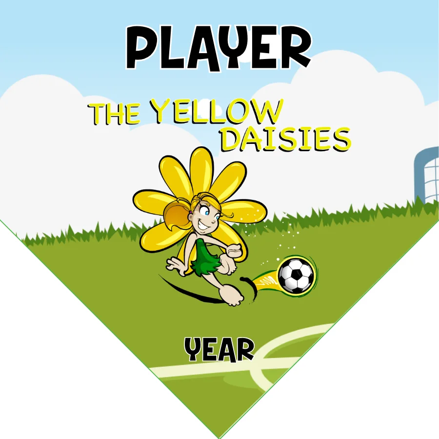 Daisies Yellow Soccer Banner-soccer-banner-poway-picture