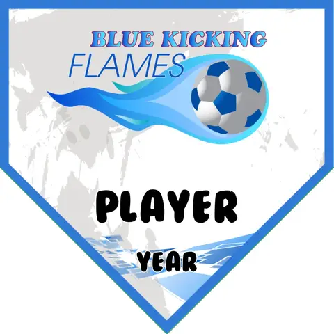 Blue kicking flames Soccer Banner-soccer-banner-design-picture