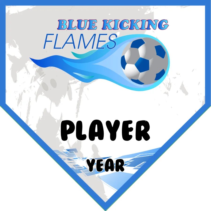 Blue kicking flames Soccer Banner-soccer-banner-design-picture