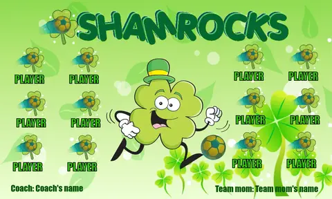 Shamrocks Soccer Banner-how-to-make-a-soccer-banner-stand