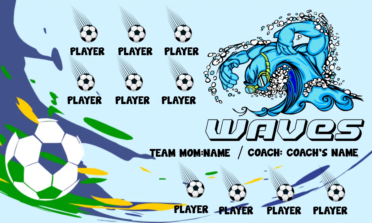 Waves Soccer Banner,-soccer-field-banners-picture