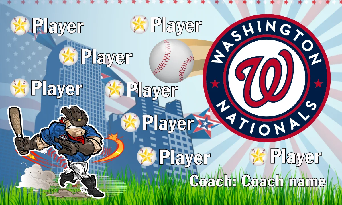 Washington 2 Baseball Banner-softball-banners-picture