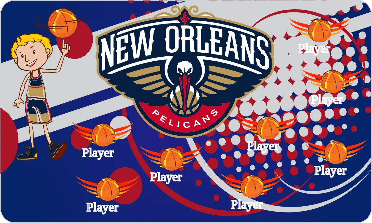 New Orleans Pelicans 3 Basketball Banner basketball court banner images