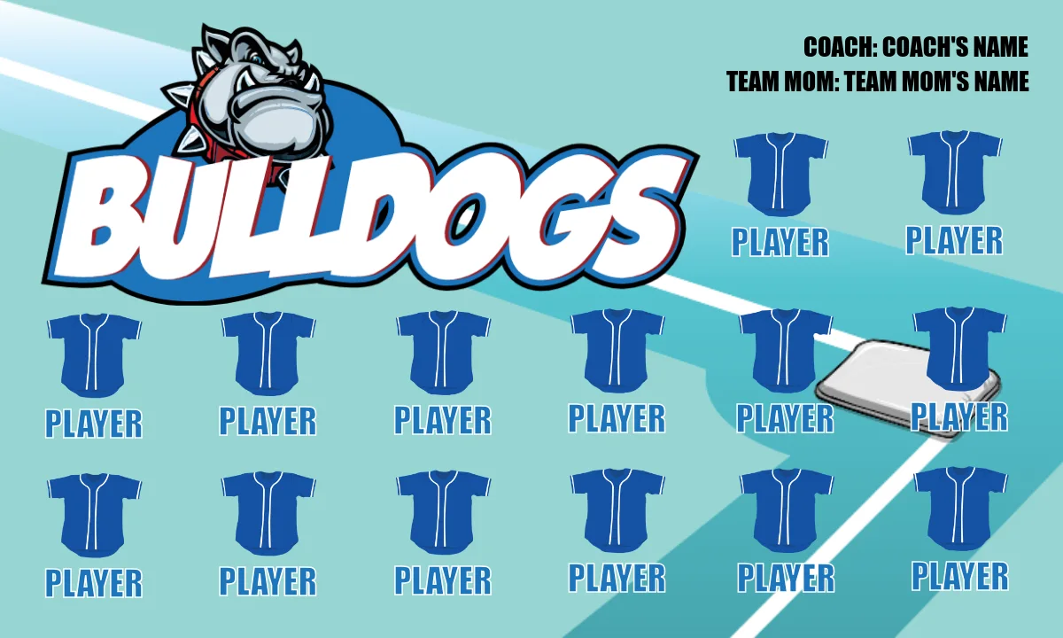 Bulldogs 5 Softball Banner
