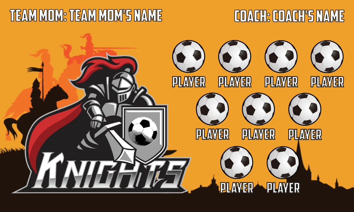 Knights 3 Soccer Banner-soccer-banner-templates-picture