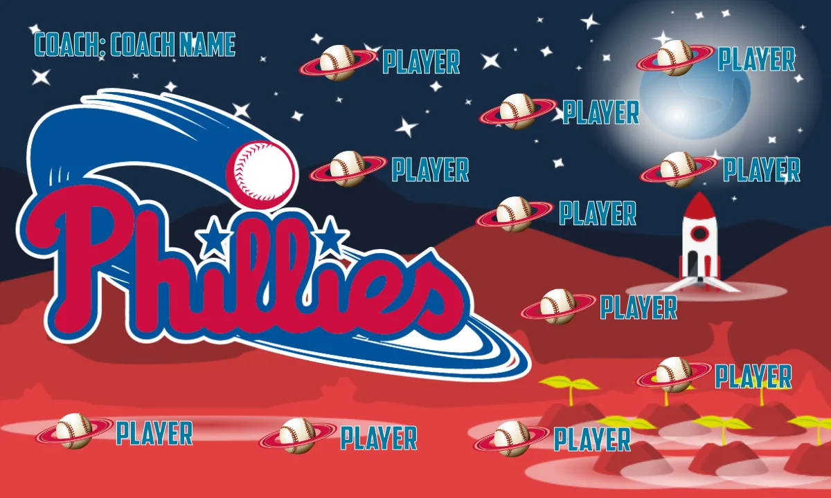 Philadelphia Phillies 2 Baseball Banner-baseball-banners-and-pennants-images