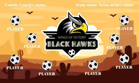 Black hawks Soccer Banner-soccer-banners-and-flags-picture