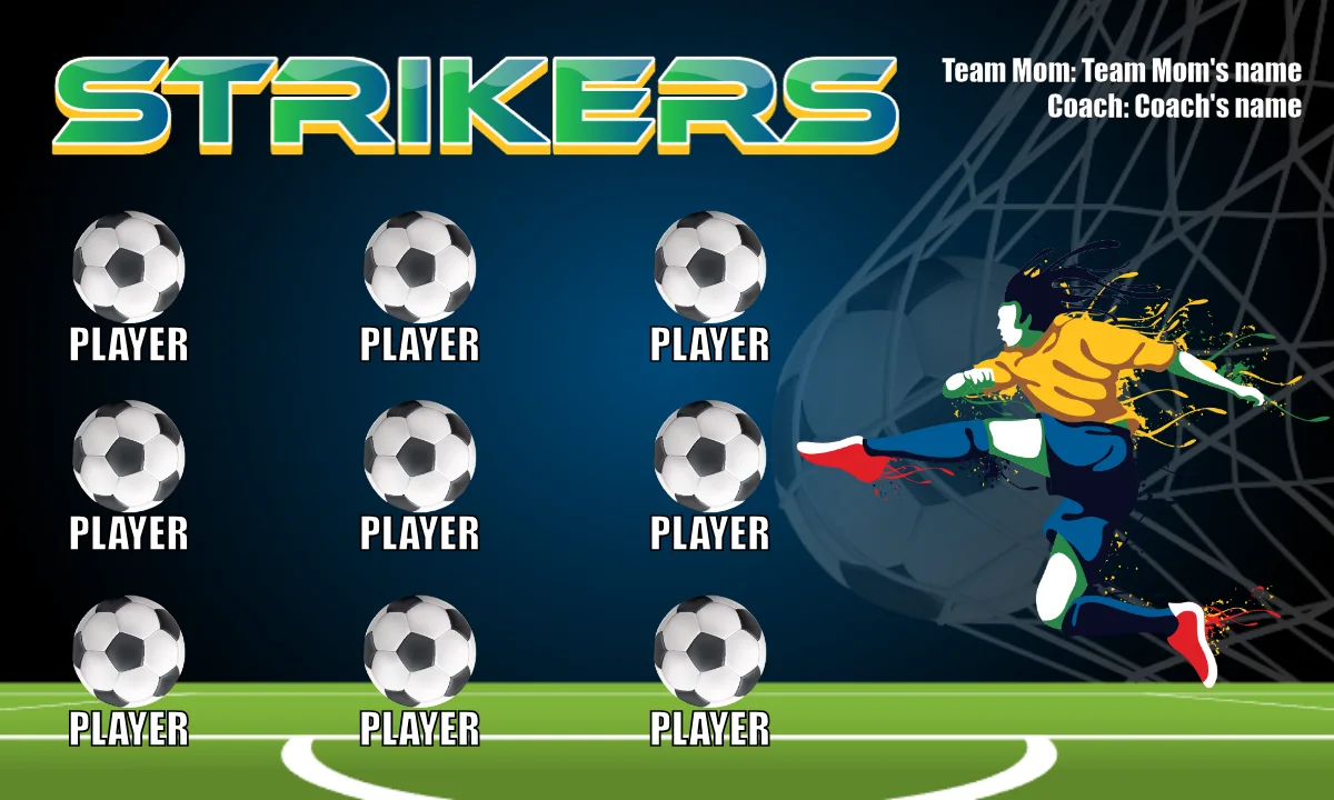 Strikers 2 Soccer Banner-soccer-banners-and-flags-picture