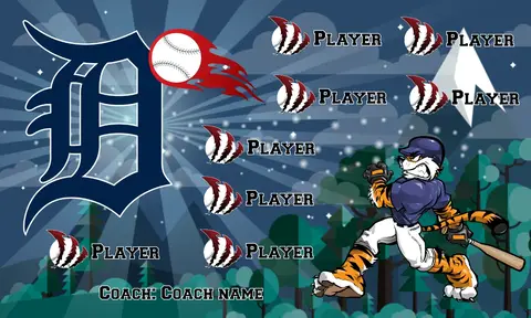 Detroit 2 Baseball Banner-softball-banner-cost-picture