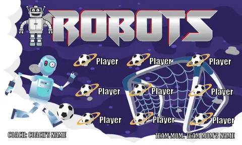 Robots 2 Soccer Banner-soccer-banner-pole-kit