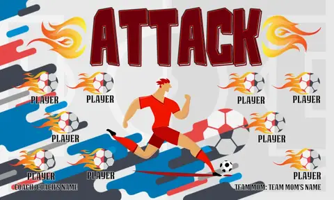 Attack Soccer Banner-soccer-banner-maker-picture