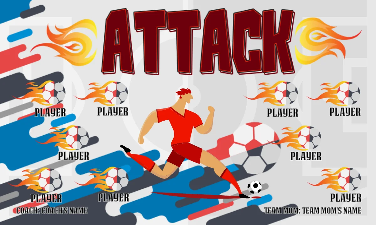 Attack Soccer Banner-soccer-banner-maker-picture