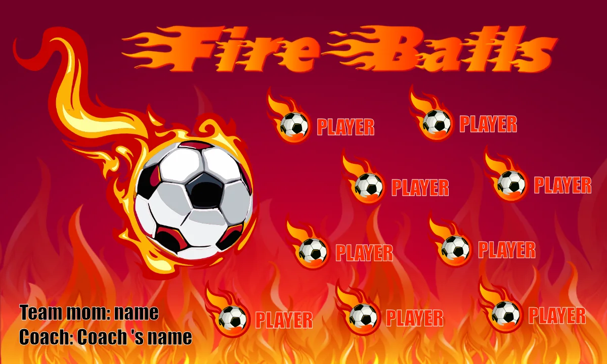 Fire Balls Soccer Banner-soccer-flash-banner-picture
