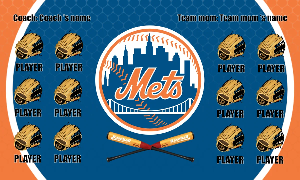 Mets 2 Baseball Banner-baseball-banner-gallery-images