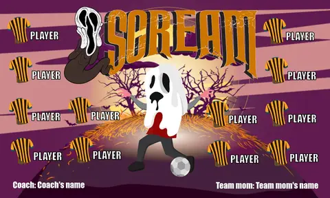 Scream Soccer Banner-how-to-make-a-soccer-banner-stand