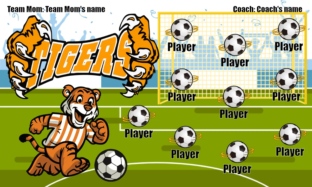 Tigers 3 Soccer Banner-soccer-banners-sacramento-picture