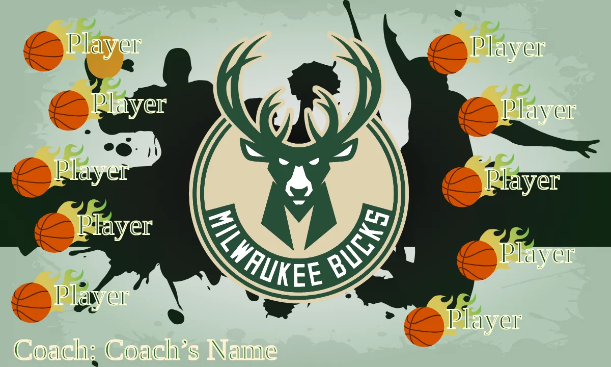 Milwaukee Bucks Basketball Banner basketball birthday banner template images