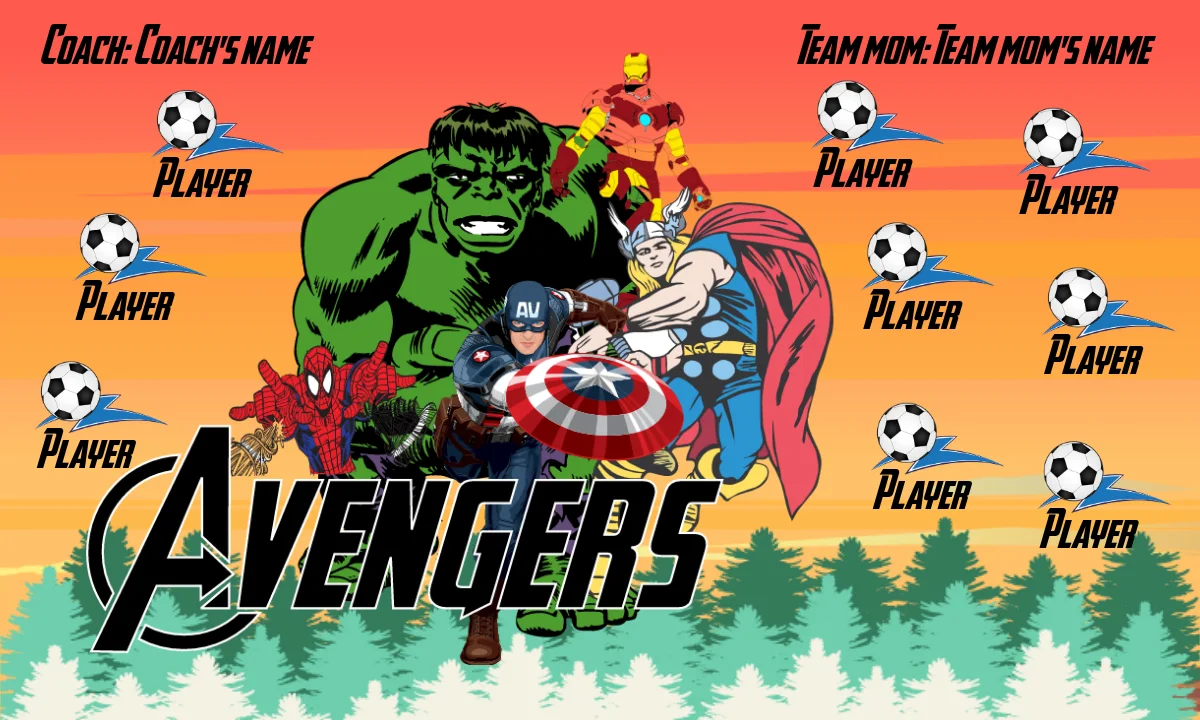 Avengers 4 Soccer Banner-handmade-soccer-banner-picture