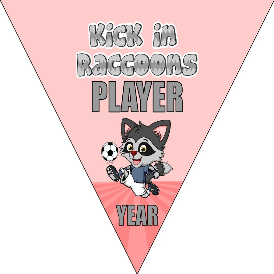 Kick In Raccoons Soccer Banner-soccer-banner-ideas-picture