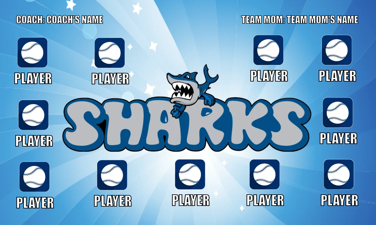 Sharks Softball Banner
