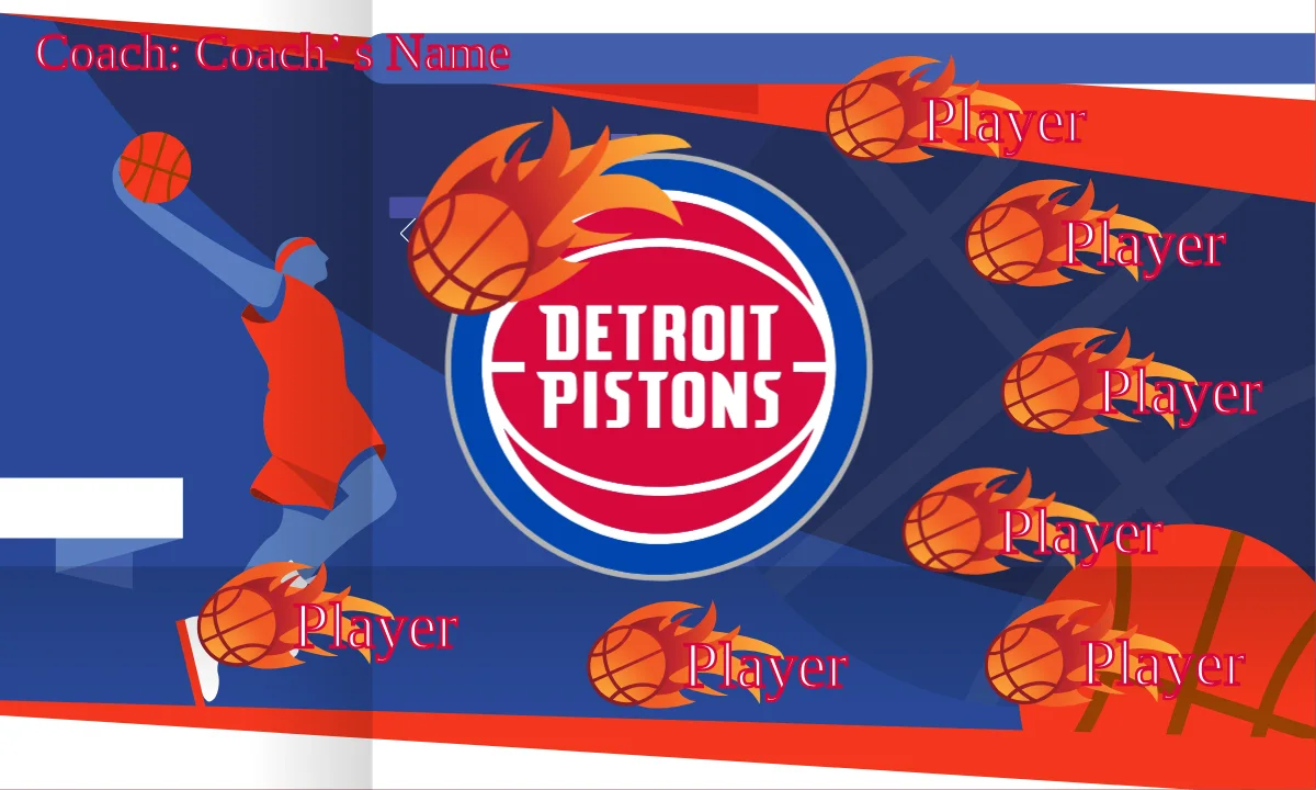 Detroit Pistons Basketball Banner basketball birthday banner free images