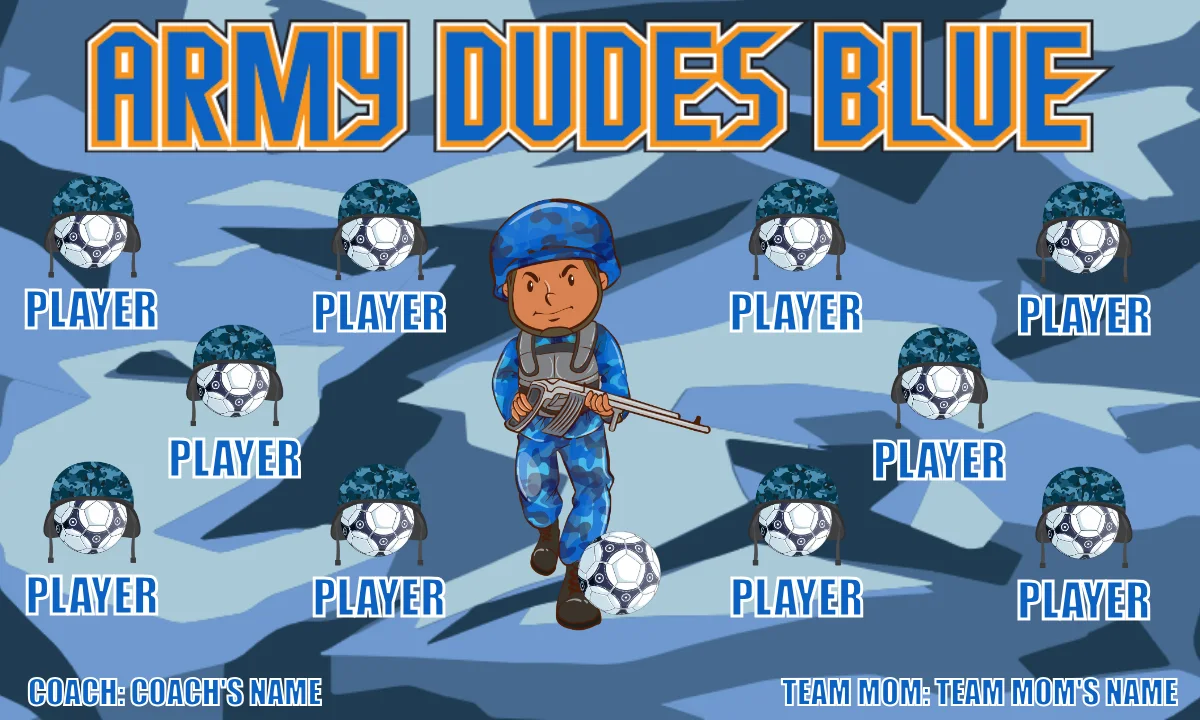 Army Dudes Blue Soccer Banner-soccer-banners-how-to-make-picture