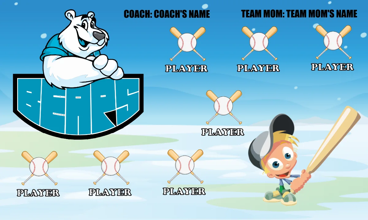 Bears 2 Softball Banner