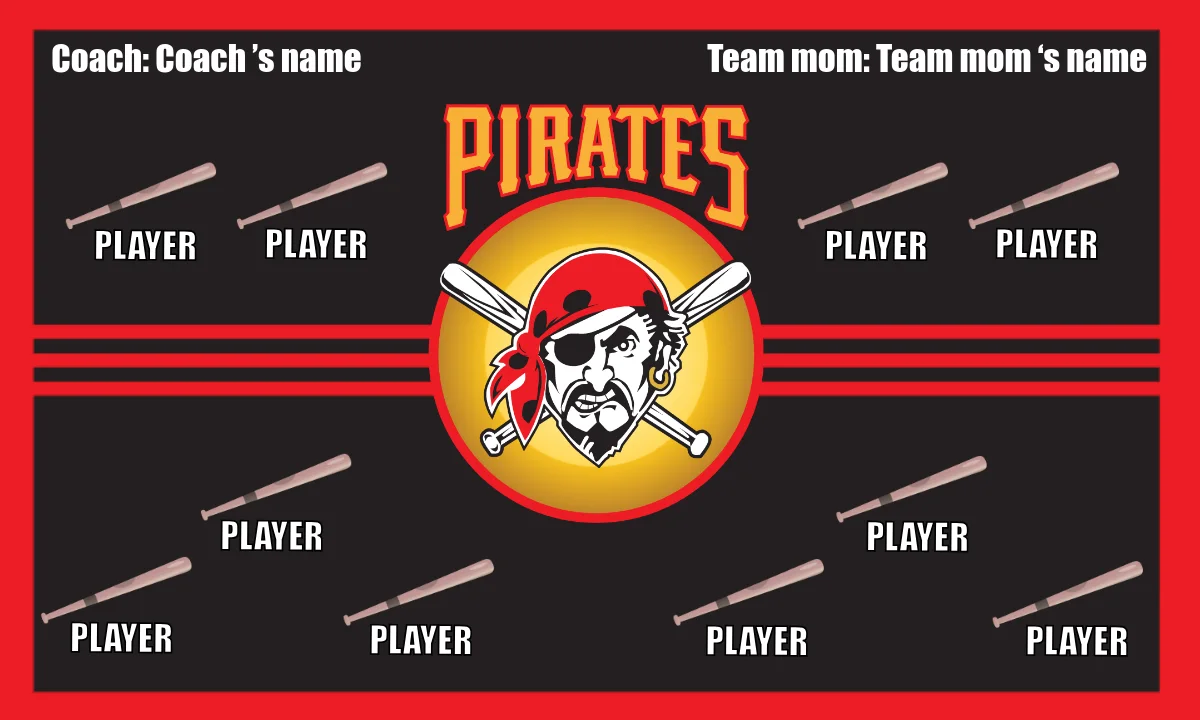 Pirates 3 Baseball Banner-baseball-banner-vector-art-images