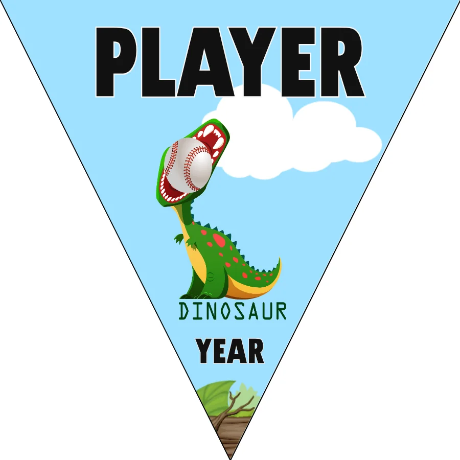 Dinosaurs Softball Banner-diy-softball-banner-picture