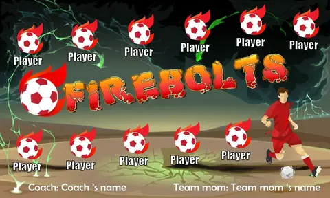 Firebolts 2 Soccer Banner-soccer-party-banner