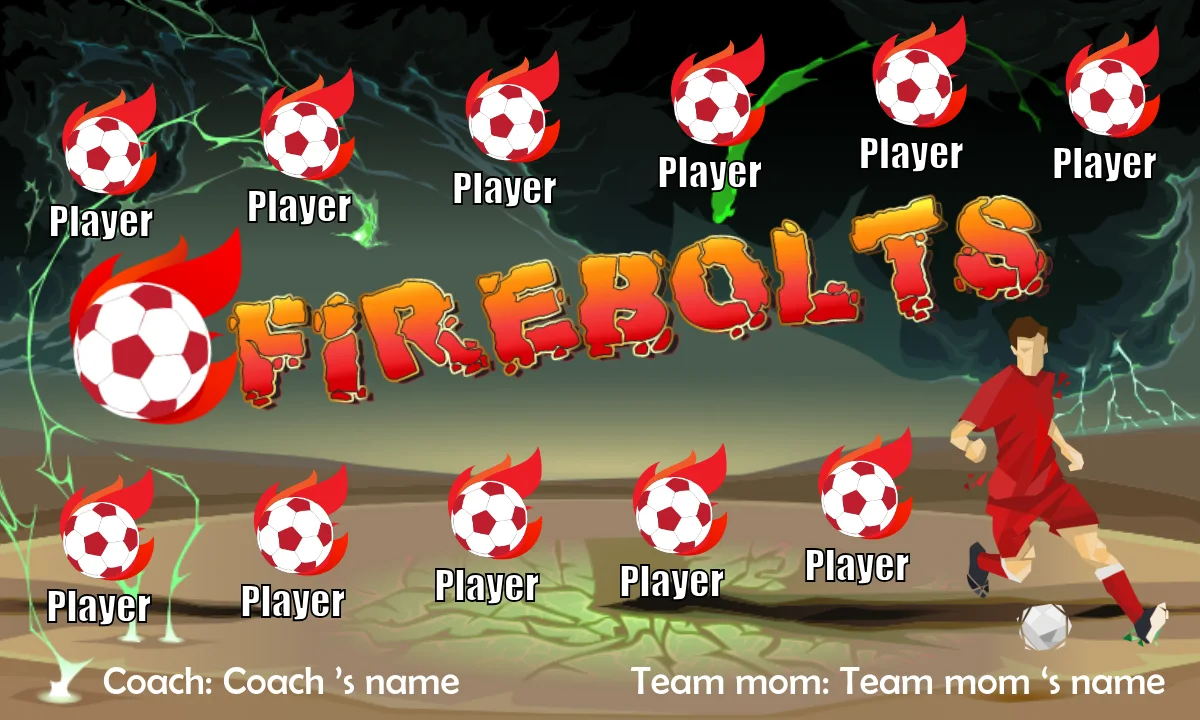 Firebolts 2 Soccer Banner-soccer-party-banner