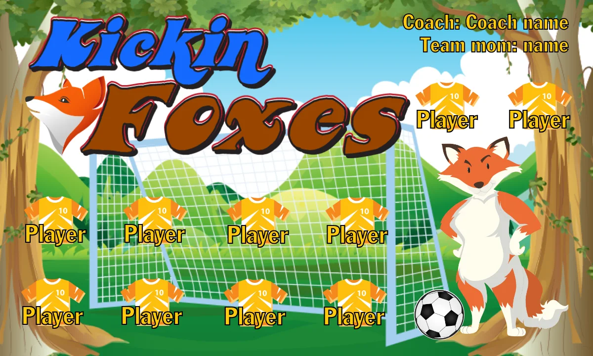 Foxes Kickin Soccer Banner-soccer-banner-ideas-picture