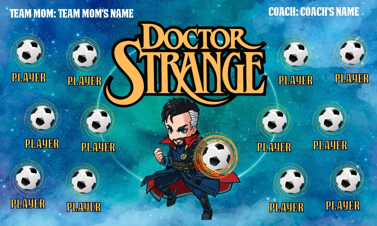 Dr. Strange Soccer Banner-soccer-party-banner-picture