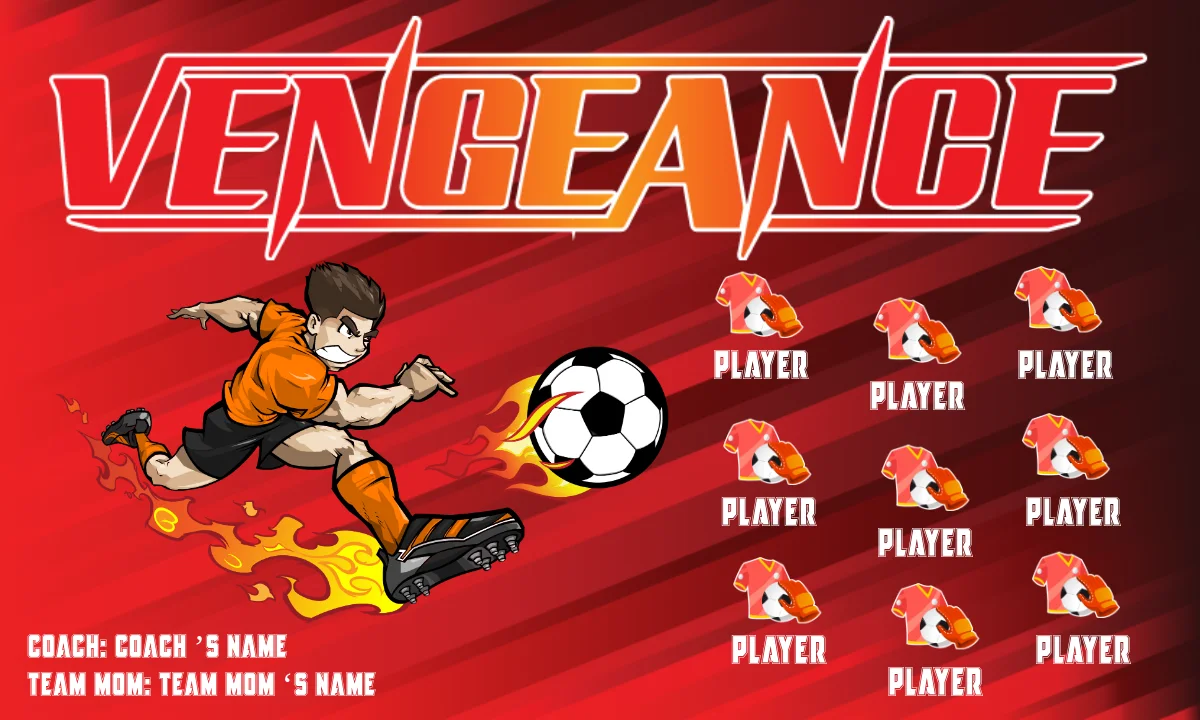 Vengeance Soccer Banner,-soccer-ball-banner-picture