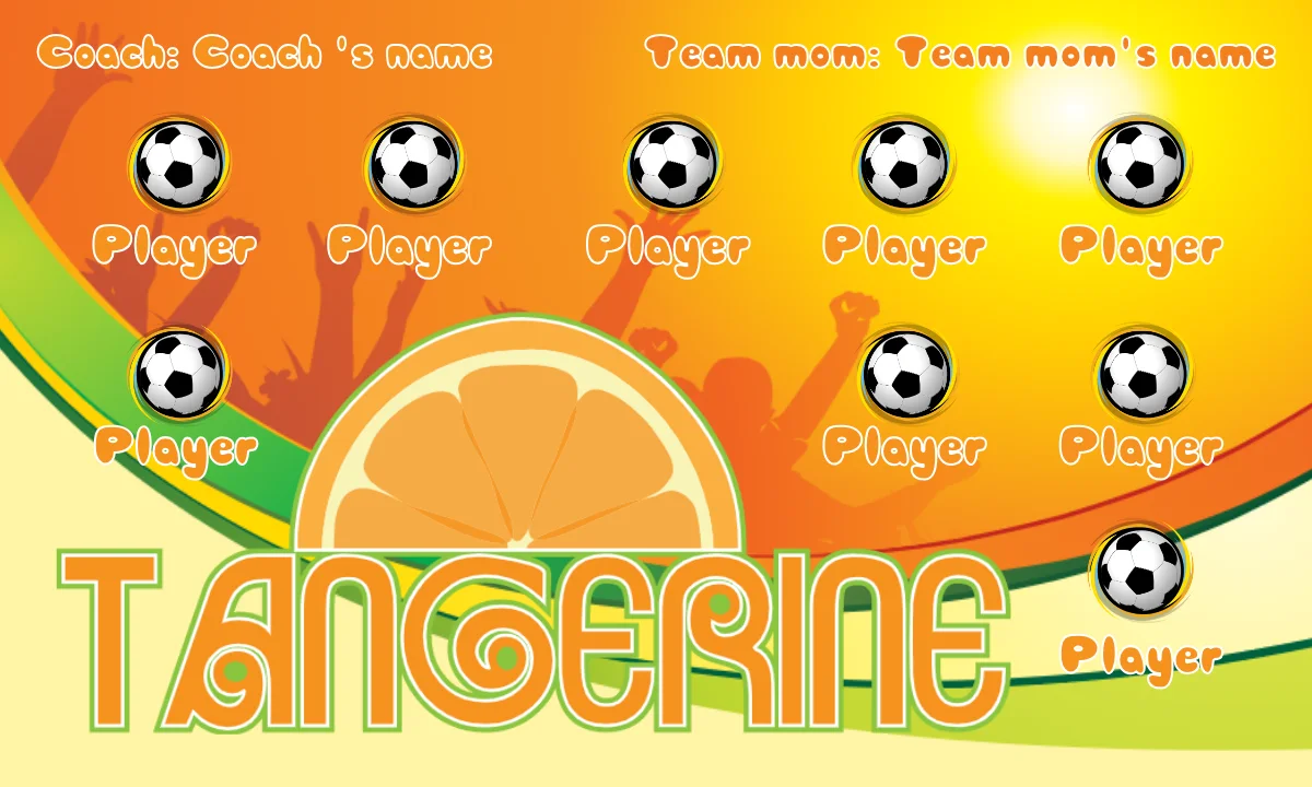 Tangerine Soccer Banner-soccer-banners-ideas-picture