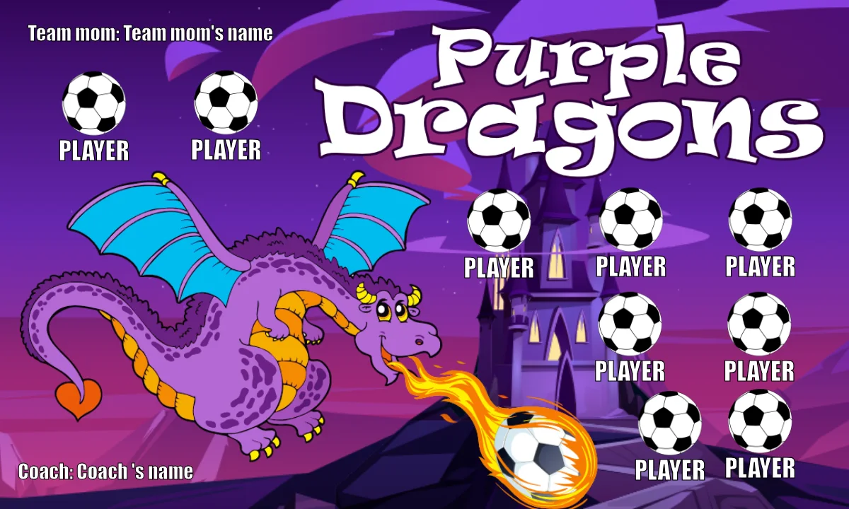 Purple Dragons Soccer Banner-soccer-banners-san-diego-picture