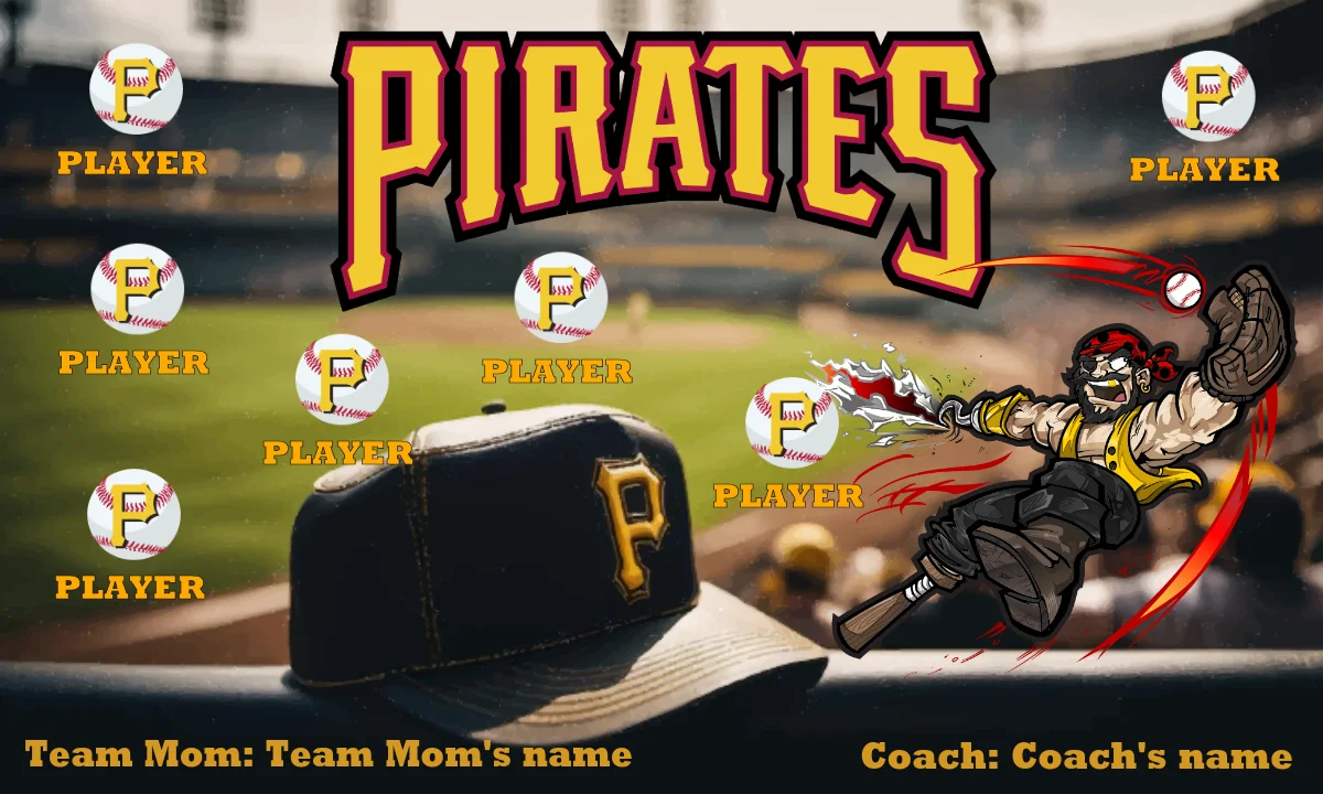 Pirates 4 Baseball Banner