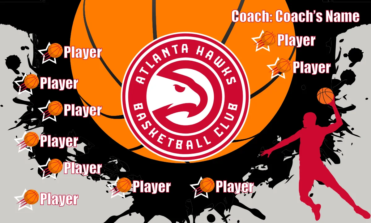 Atlanta Hawks Basketball Banner