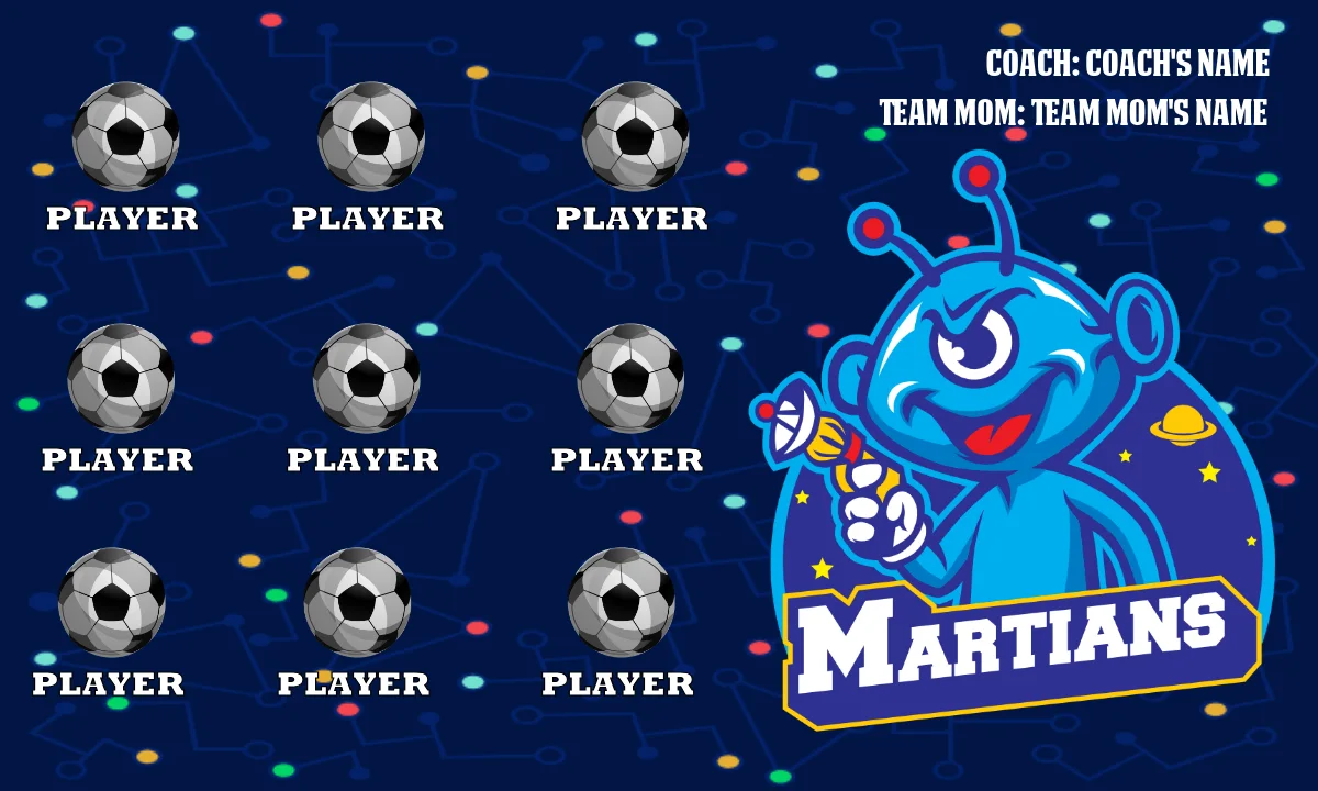 Martians Soccer Banner-soccer-party-banner