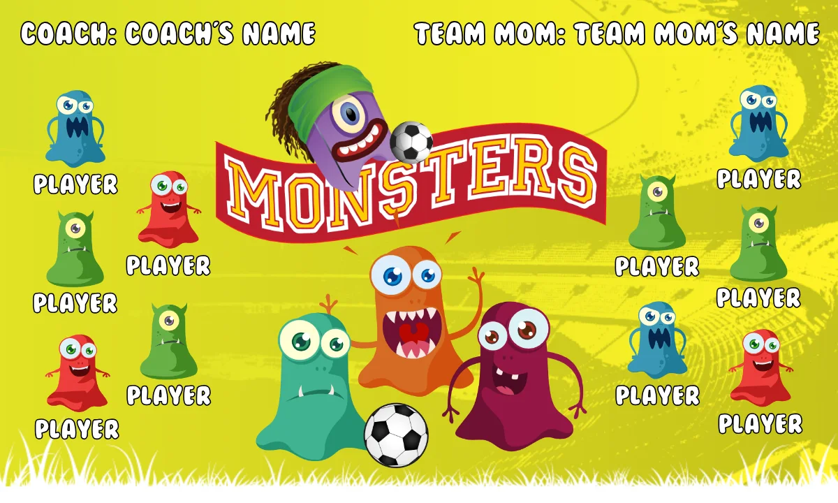 Monsters 1 Soccer Banner-soccer-banner-companies-picture