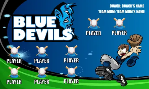 Devils 5 Softball Banner