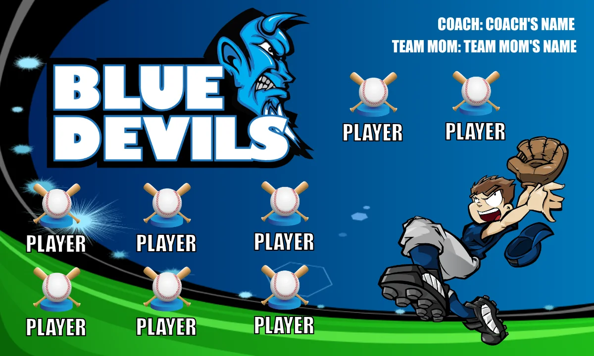 Devils 5 Softball Banner
