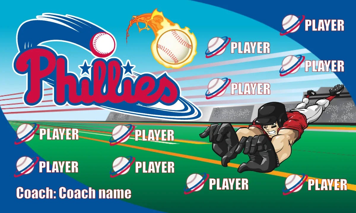 Philadelphia 3 Baseball Banner-baseball-happy-birthday-banner-images