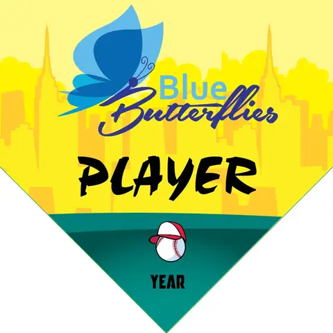 Bluebutterfly 2 Softball Banner-airbrushed-softball-banners-picture