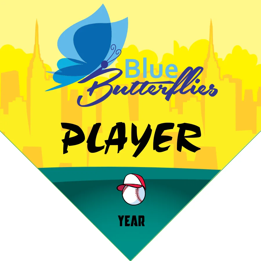 Bluebutterfly 2 Softball Banner-airbrushed-softball-banners-picture
